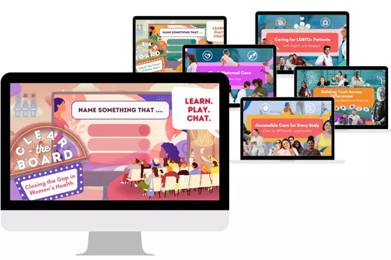 Health equity game screens