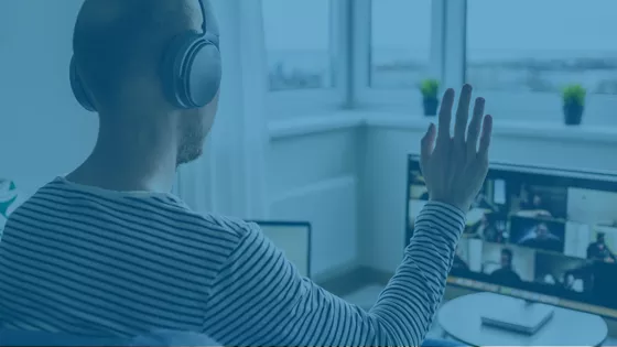 People learning together on a video call
